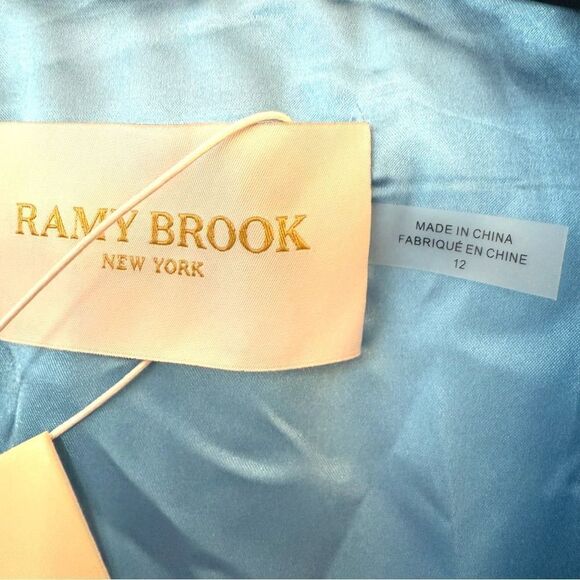 Ramy Brook Gianni Double Breasted Blazer Jacket in Blue Size 12 NWT - Picture 9 of 15